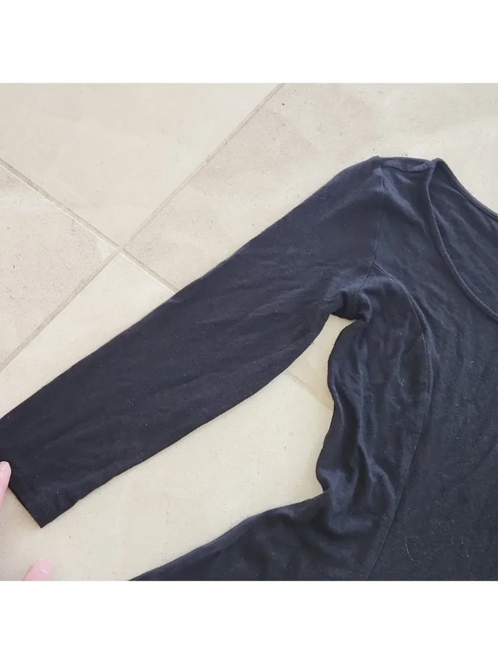 Longsleeved Soft Black Mini Dress. SIZE Small
